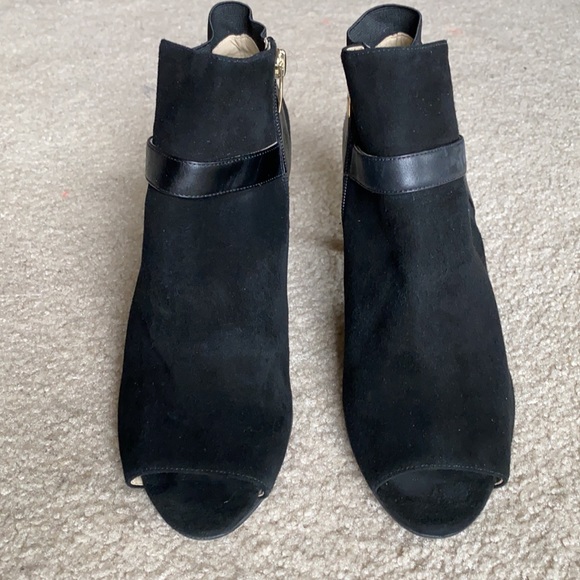 Marc Fisher Peep Toe SHIMMEE Black Booties - Picture 11 of 17